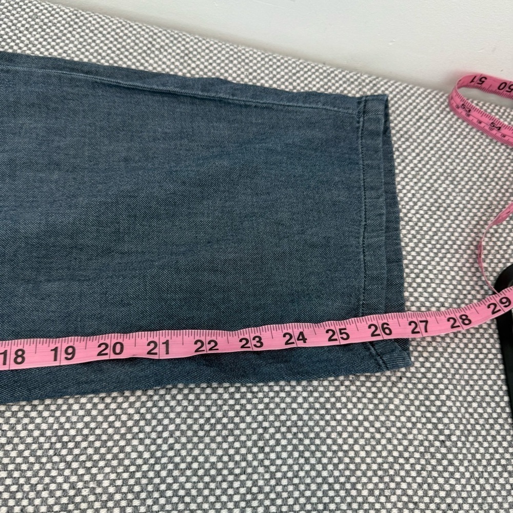 Eileen Fisher Airy Organic Cotton Twill Overalls Denim size XL - Picture 15 of 15